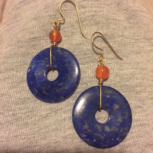 PRICE DROP! Semi-precious Lapis Earrings